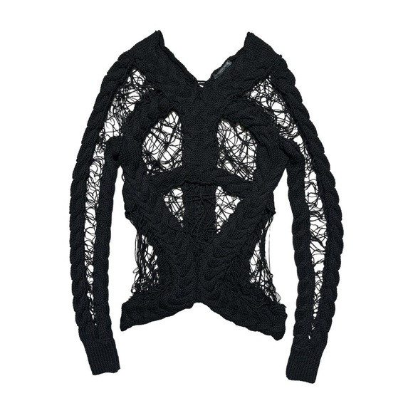 Alexander McQueen RARE 2003 skeleton webbed knit